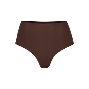 Skims High Waisted Thong Elastic Waist Cocoa Brown Size 4 Extra Large 4X NWT
